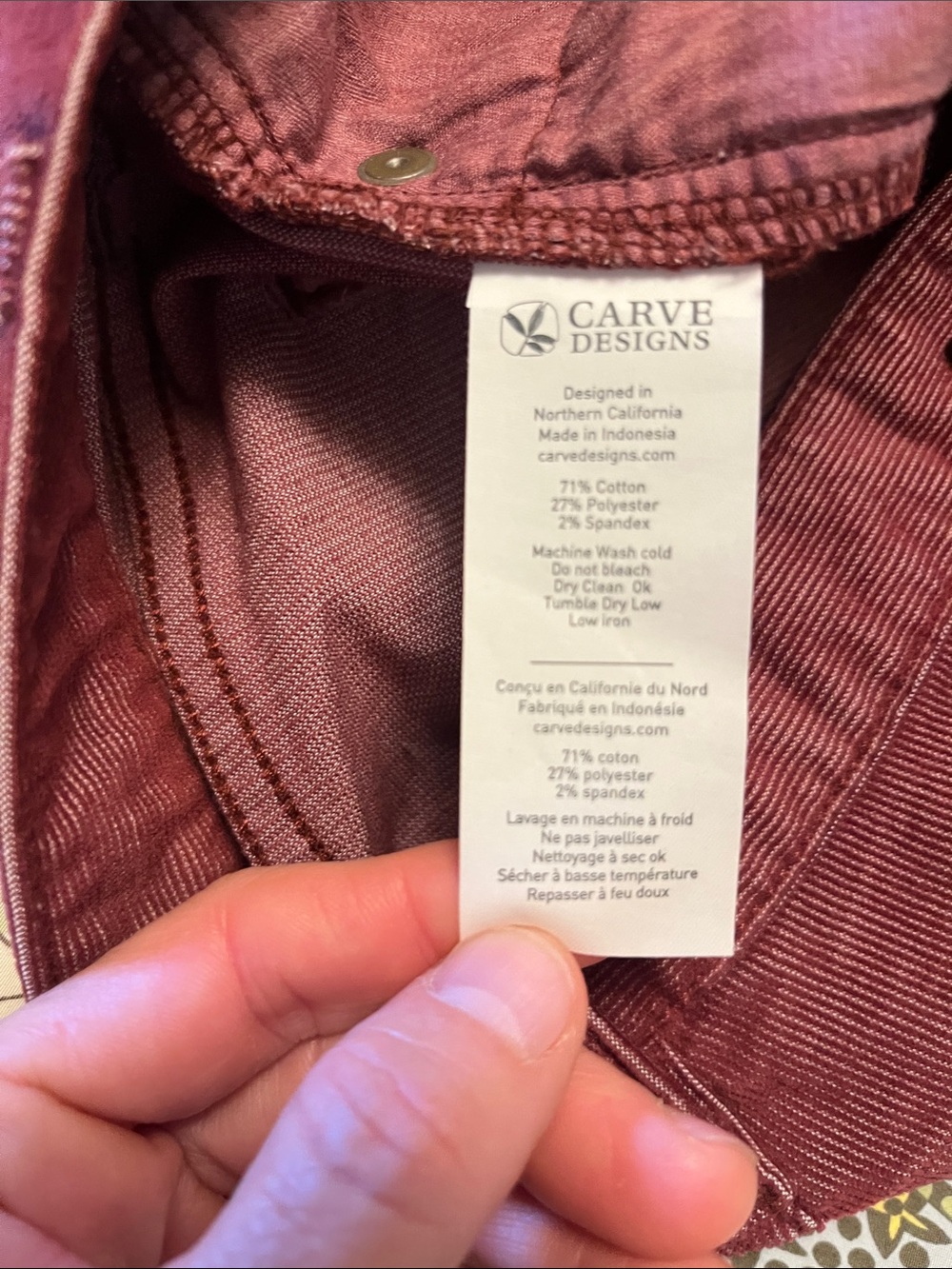 Carve Designs Red Frayed Hem Denim Shorts - Picture 4 of 4